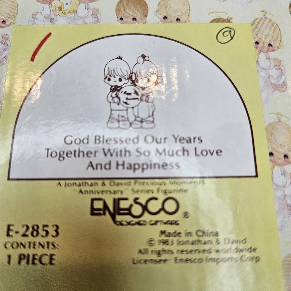 Precious Moments Happy Anniversary God Bless Our Years Together w/So Much Love - Picture 3 of 14